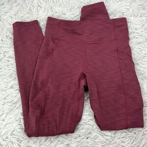 Lululemon Invigorate High-Rise Tight 25" Heathered Mulled Wine